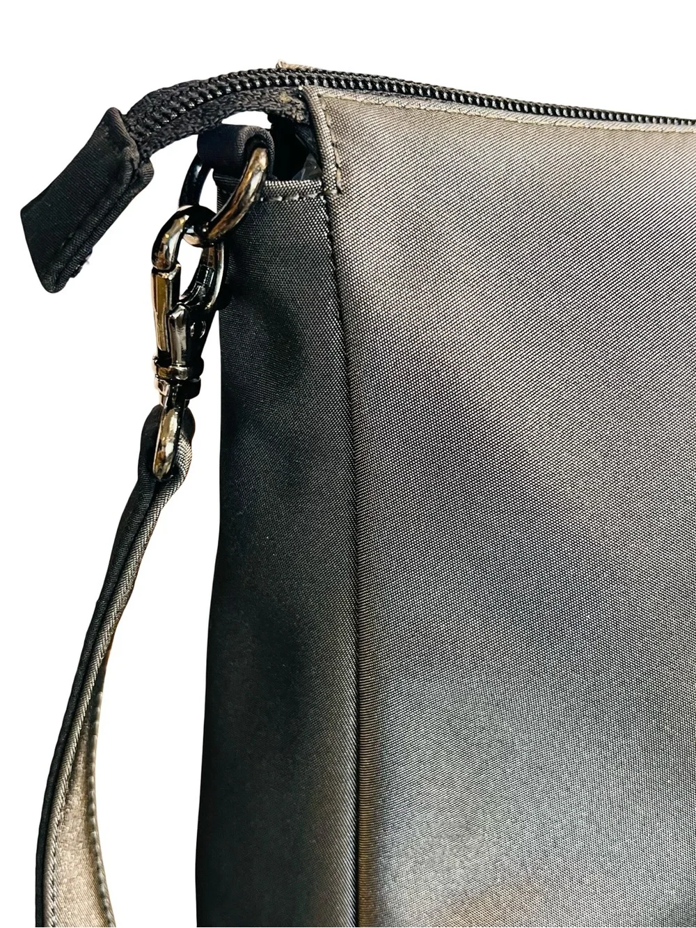 Espirit Vintage 90s Silver Reversible Shoulder Bag Convertible Hobo Slouchy